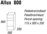 Allux 800 Ruko zwart pakketbrievenbus_